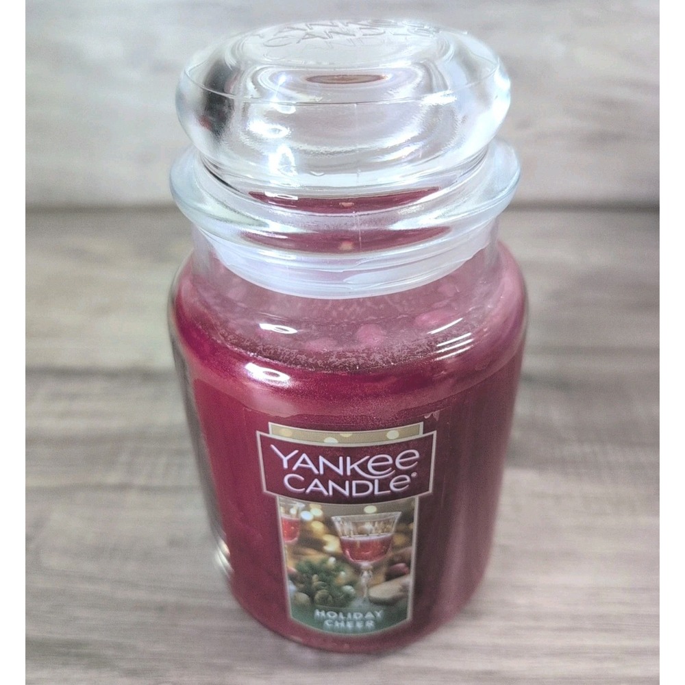 Yankee Candle. " Holiday Cheer " 22 Oz. Candle Large Jar.